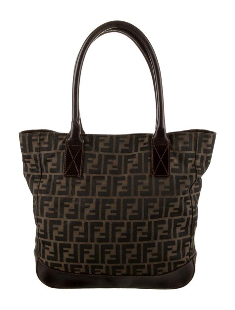 fendi black zucca canvas tote|farfetch zucca tote bag.